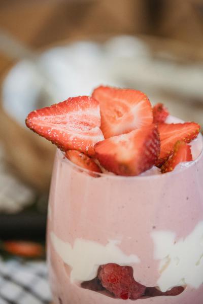 sorvete de iogurte com frutas