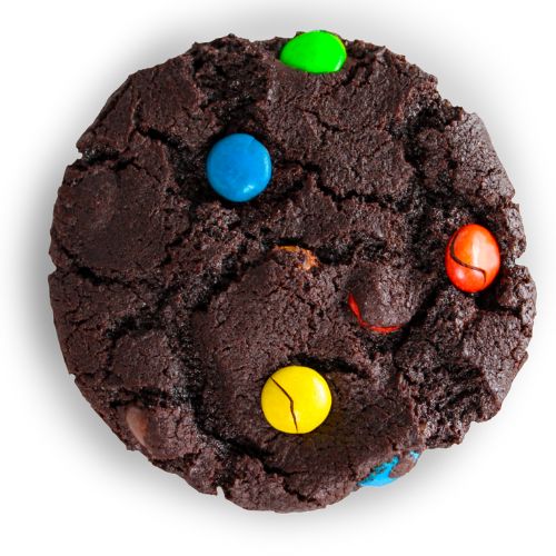 Cookie de chocolate com confetes colorido